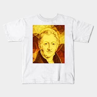 Thomas Robert Malthus Golden Portrait | Thomas Robert Malthus Artwork 9 Kids T-Shirt